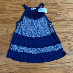 Rewind Deep Blue Knit Tank